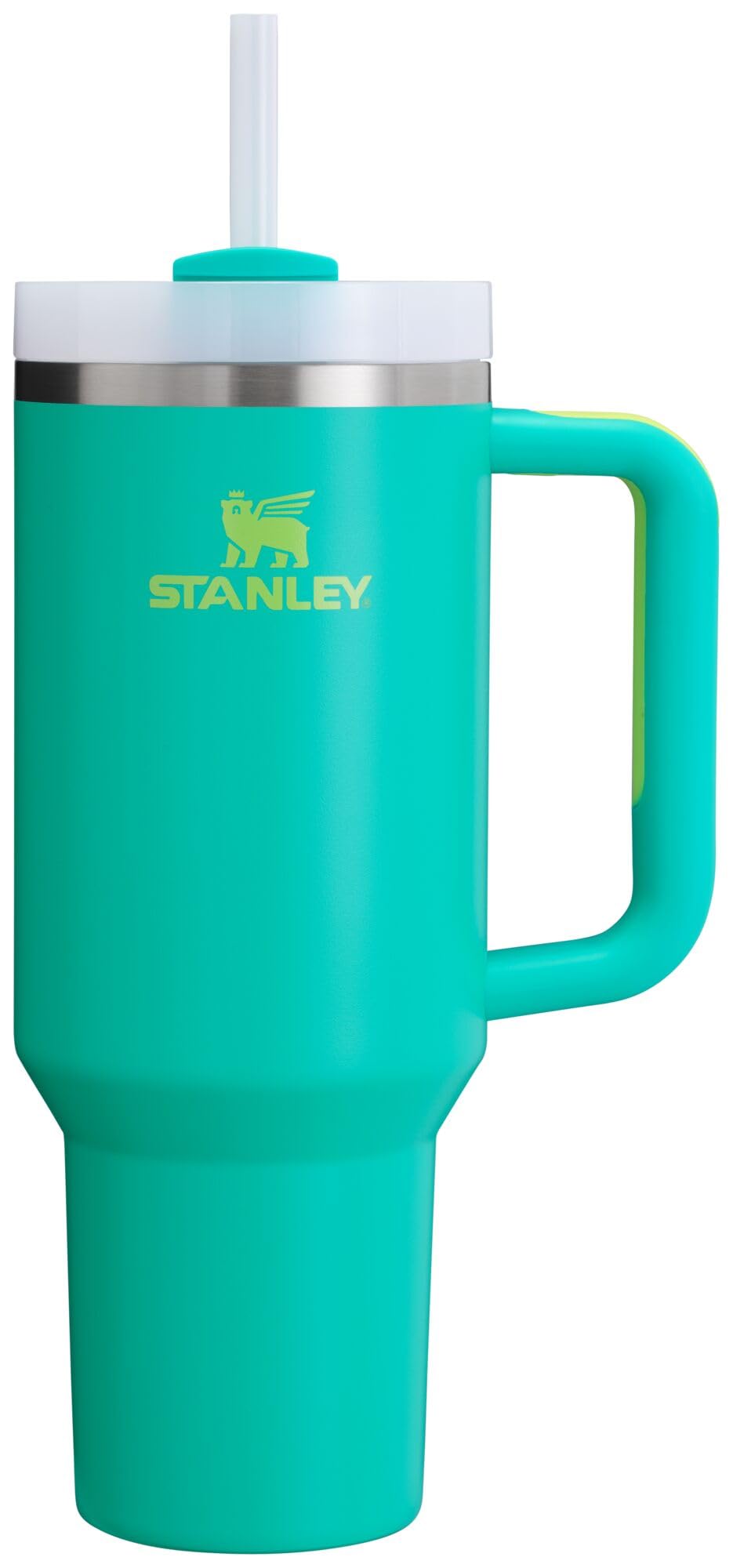 Stanley Quencher H2.0 FlowState Stainless Steel Vacuum Insulated Tumbler with Lid and Straw for Water, Iced Tea or Coffee, Smoothie and More, Tropical Teal, 40 oz