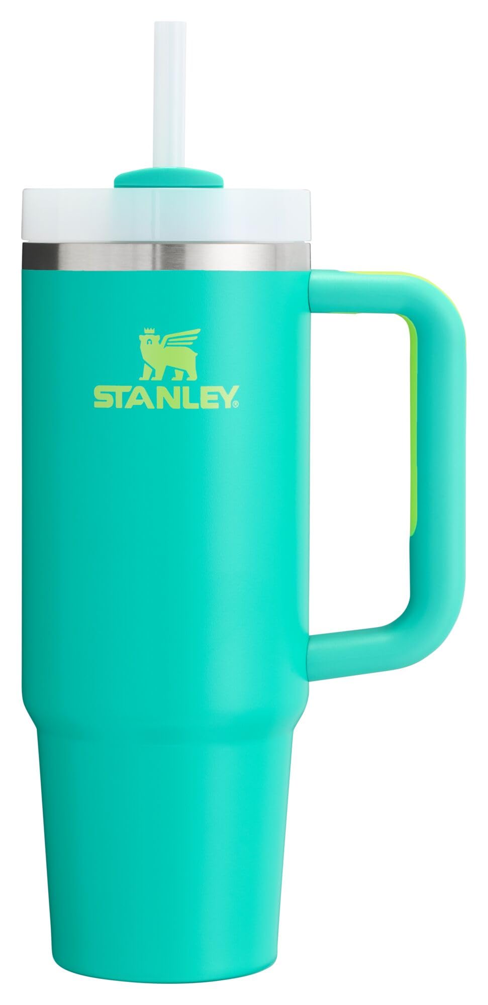 Stanley Quencher H2.0 FlowState Stainless Steel Vacuum Insulated Tumbler with Lid and Straw for Water, Iced Tea or Coffee, Smoothie and More, Tropical Teal, 40 oz