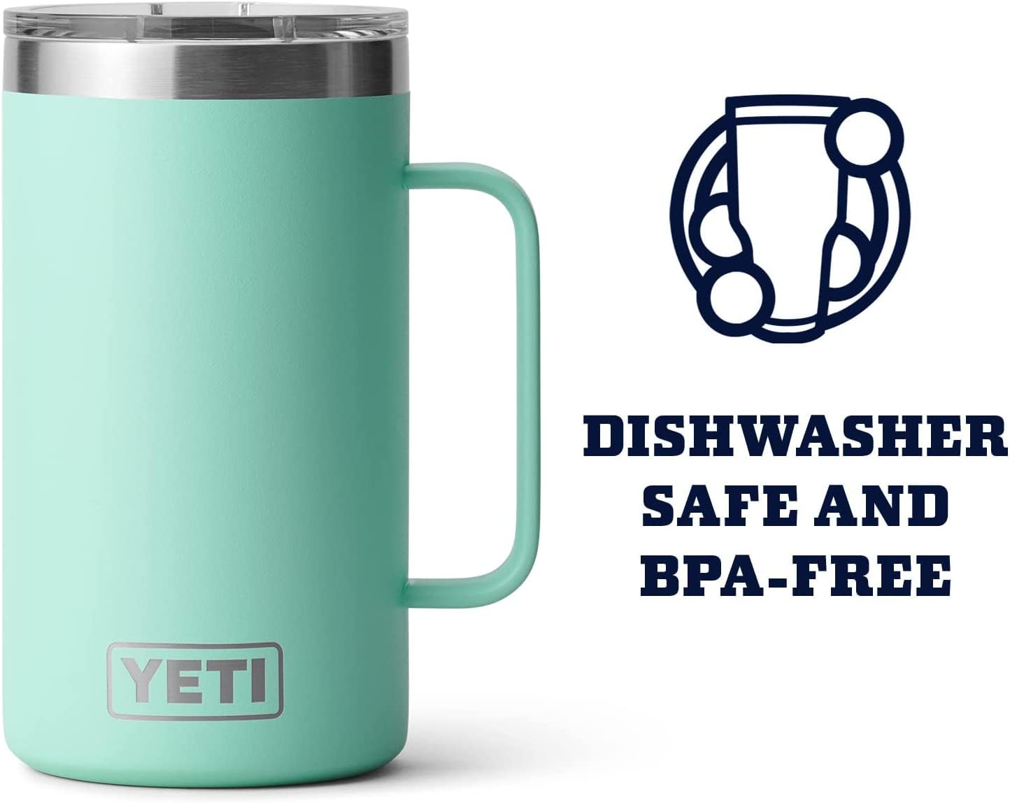 YETI Rambler 24 oz Mug, Vacuum Insulated, Stainless Steel with MagSlider Lid