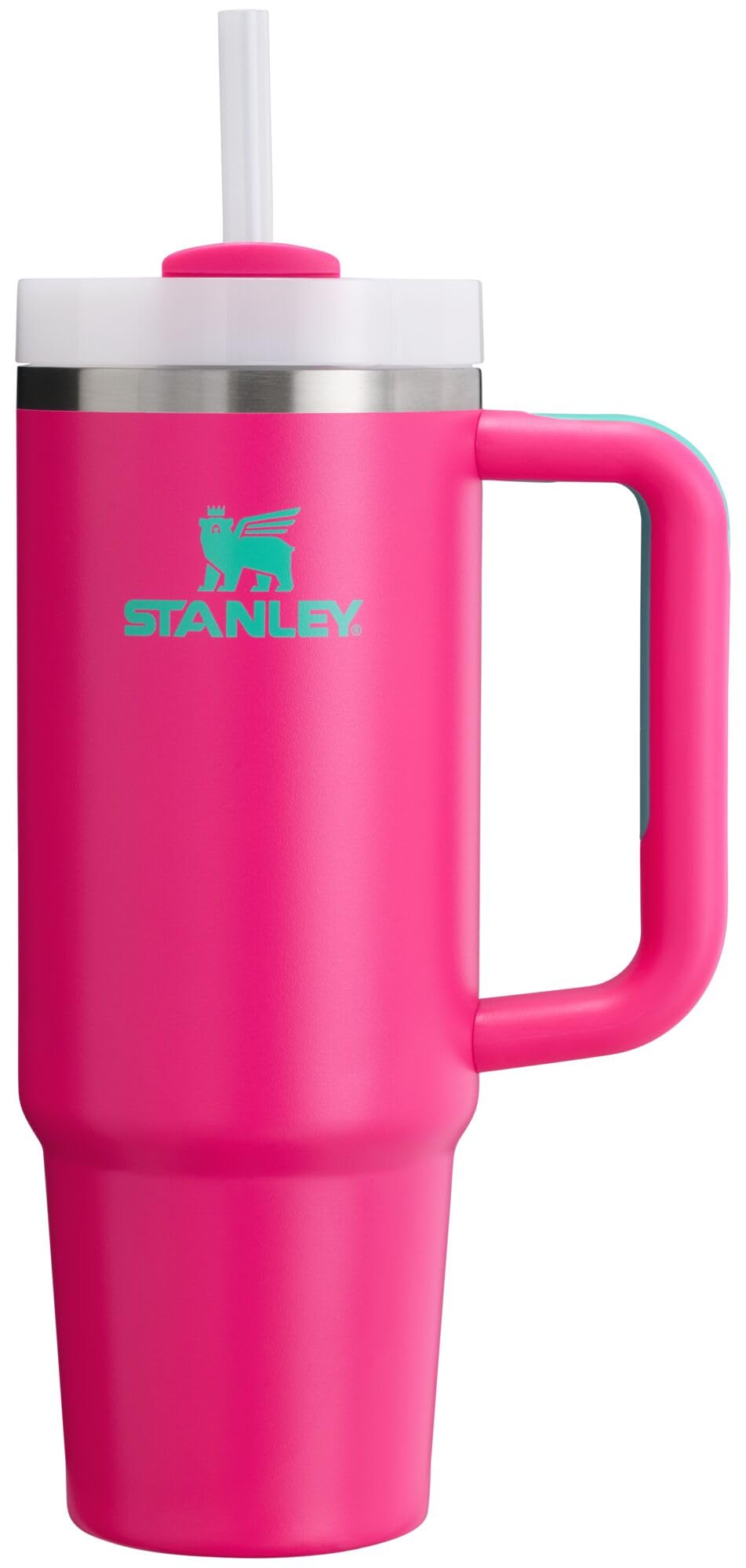 Stanley Quencher H2.0 FlowState Stainless Steel Vacuum Insulated Tumbler with Lid and Straw for Water, Iced Tea or Coffee, Smoothie and More, Tropical Teal, 40 oz