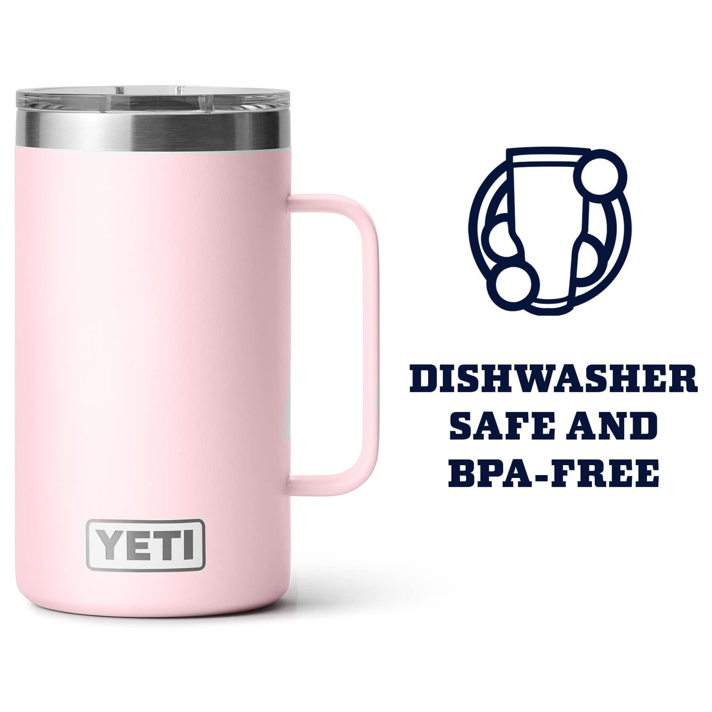 YETI Rambler 24 oz Mug, Vacuum Insulated, Stainless Steel with MagSlider Lid