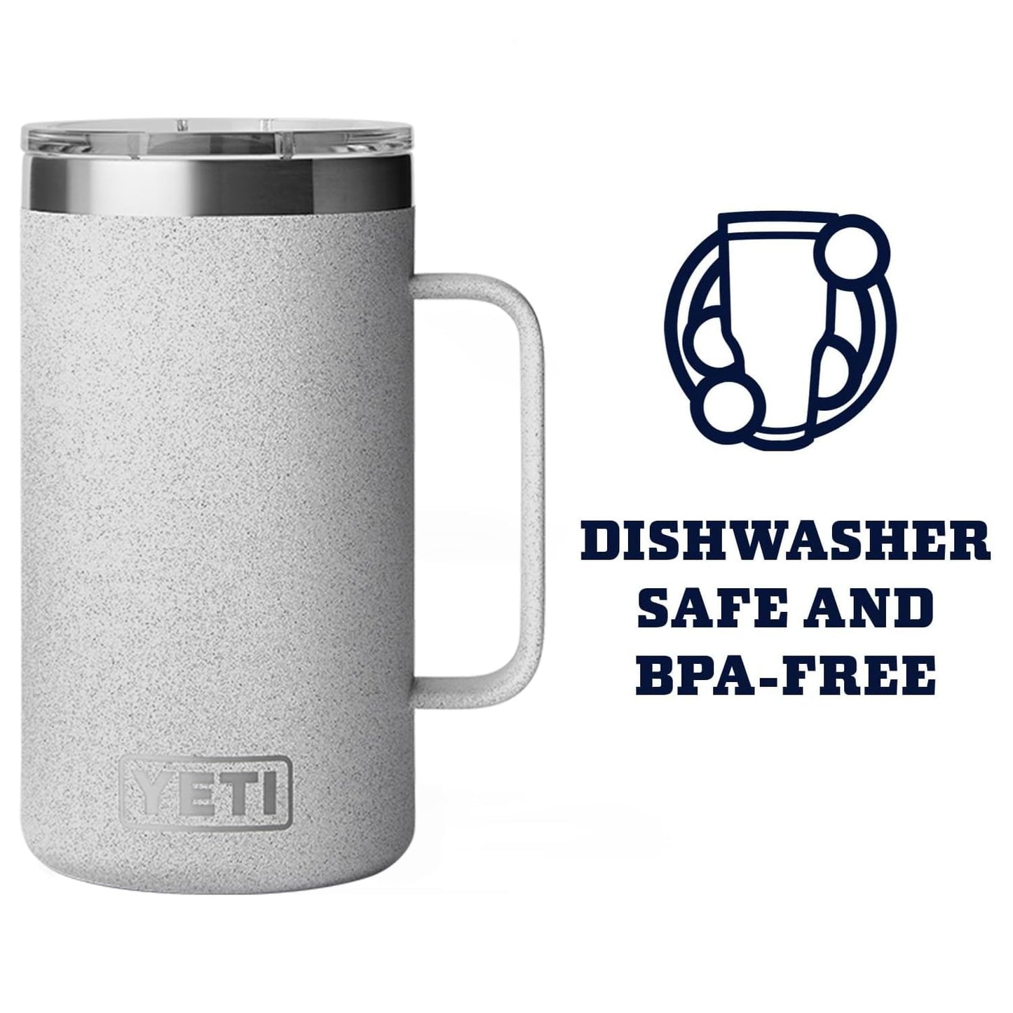 YETI Rambler 24 oz Mug, Vacuum Insulated, Stainless Steel with MagSlider Lid